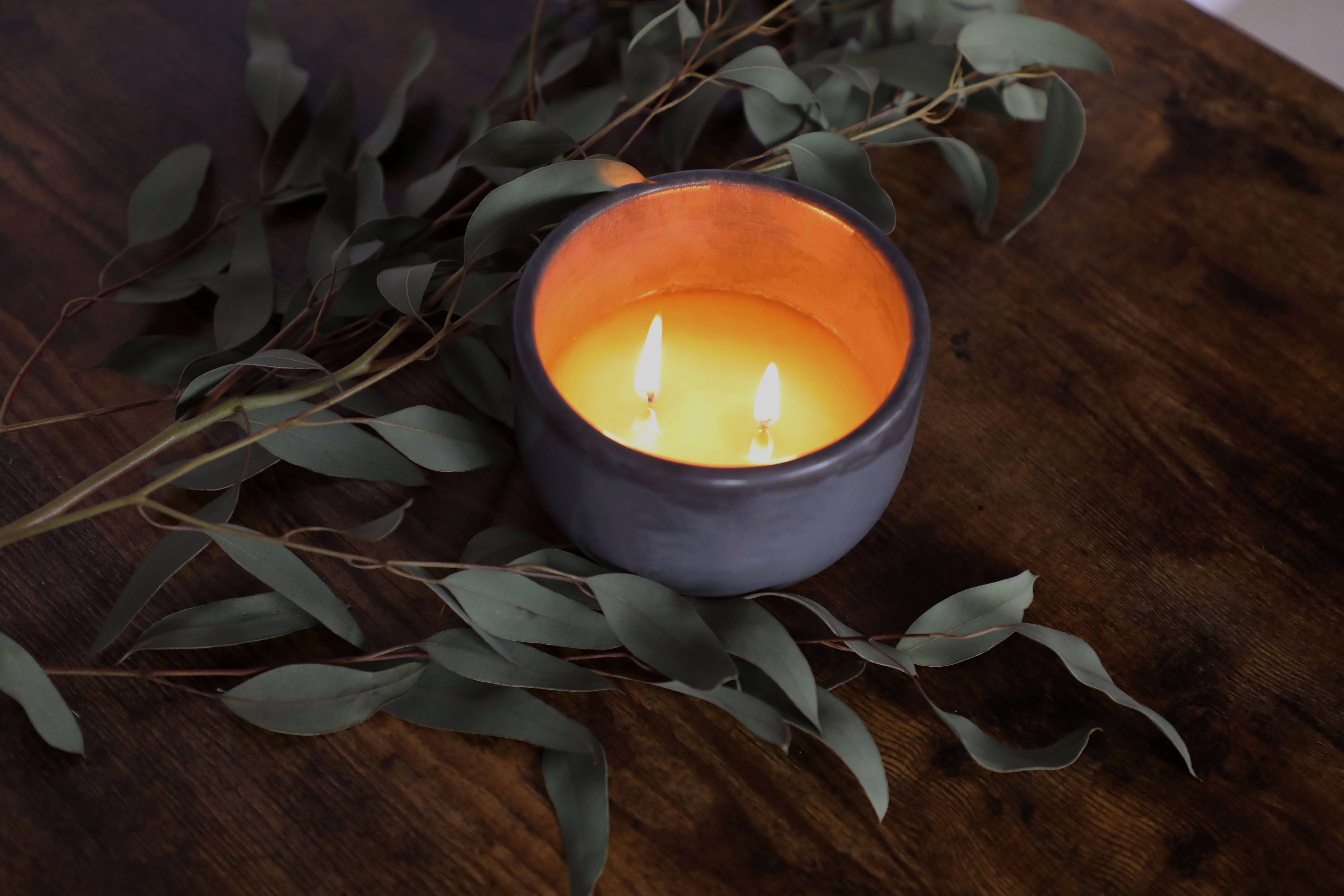 Day Moon Co. - Wholesale Jar/Filled Candle - Palo Santo + White Sage Hand Poured Concrete Candle5