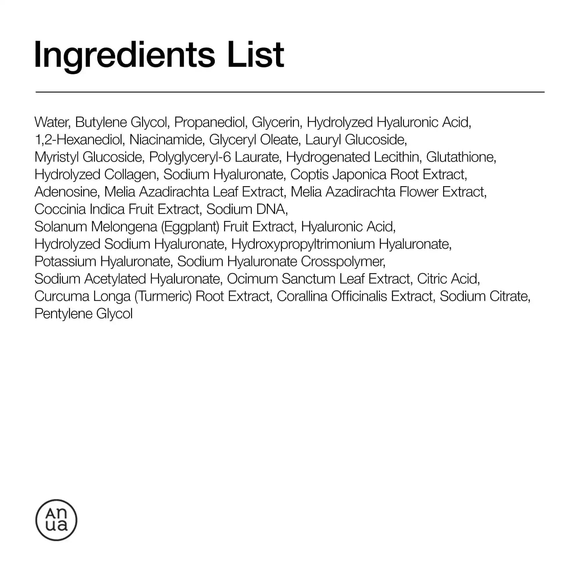 SKEEN - Wholesale Facial Serum/Concentrate - ANUA PDRN Hyaluronic Acid Capsule 100 Serum 30ml9