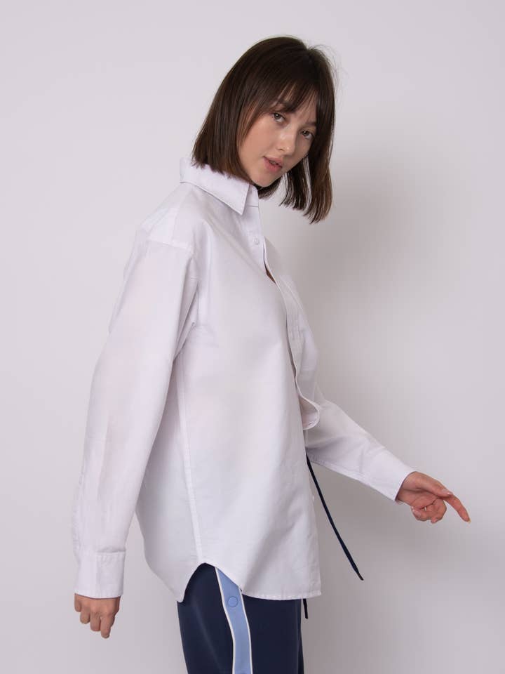 RD Style - Wholesale Button Down Shirt - Women's - PADME OXFORD LS SHIRT- 57W156S3