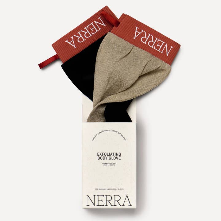 pcs Black Beige Exfoliating Body Glove Set for wholesale on Faire1