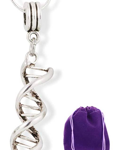 Regalos de microbiología | Collar médico de ADN para hombres y mujeres Regalos de ADN que son un gran regalo para los amantes de la ciencia y un gran regalo para profesores de ciencias o estudiantes que aman los regalos de biología o los hilos de ADN para venta al por mayor de Dave The Bunny