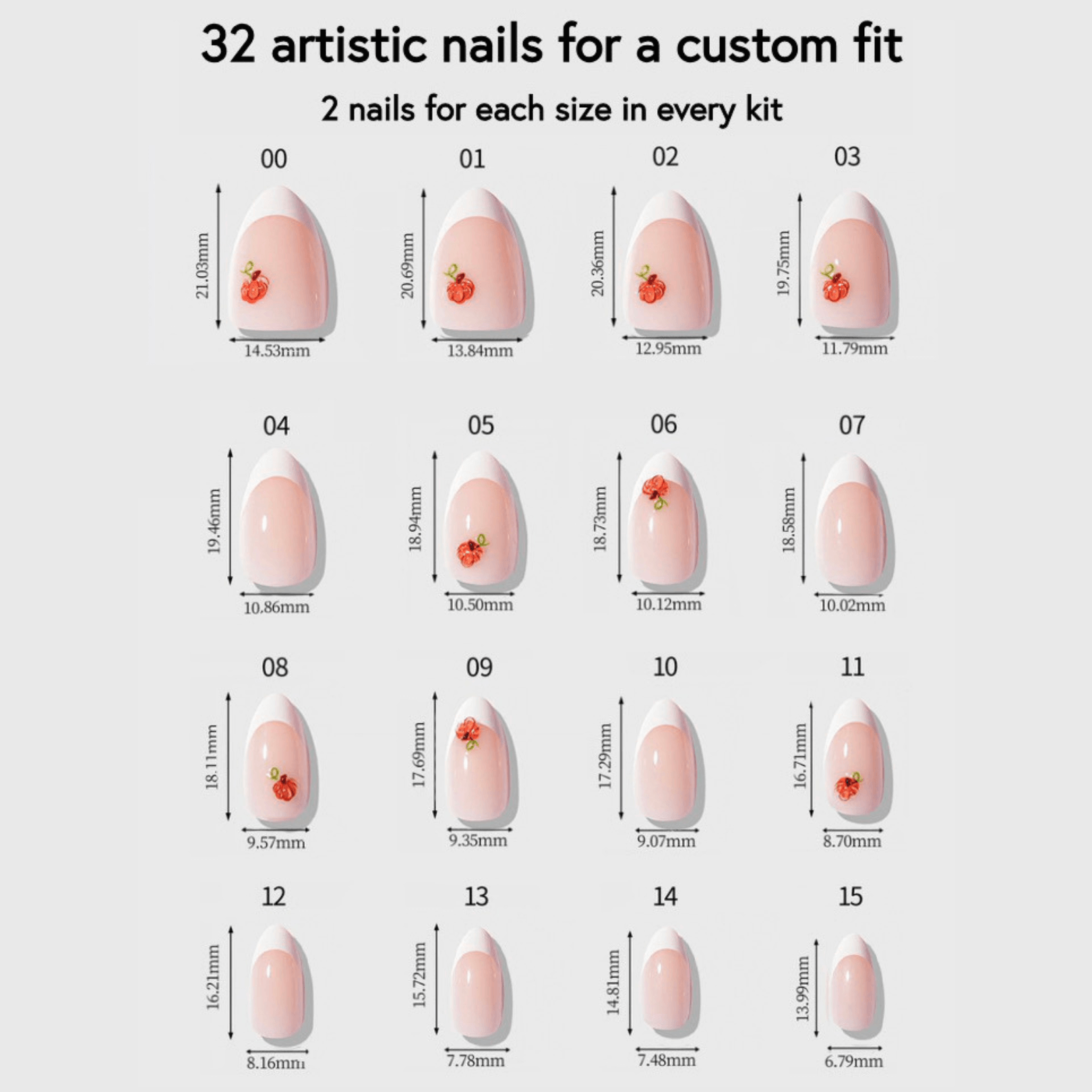 Celebritips – wholesale Press-on/fake nails – 3D Sugar Pumpkin4