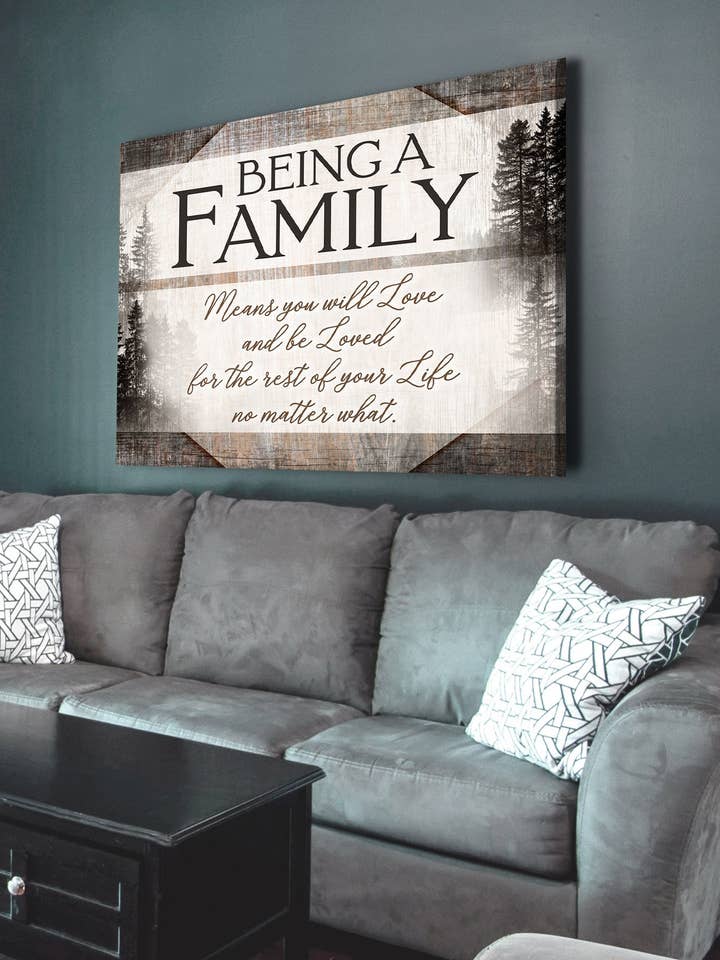 Family Wall Art: Being A Family Means V3 for wholesale by Sense For Decor