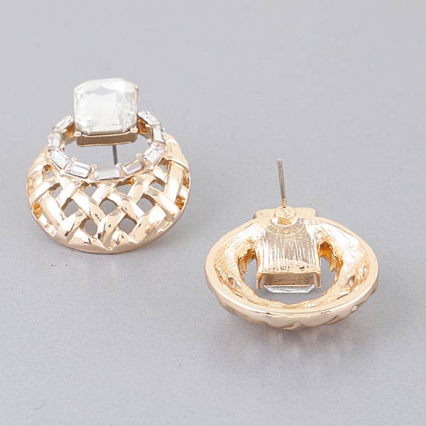 GOLD CLEAR ChicForm Earrings for wholesale on Faire3