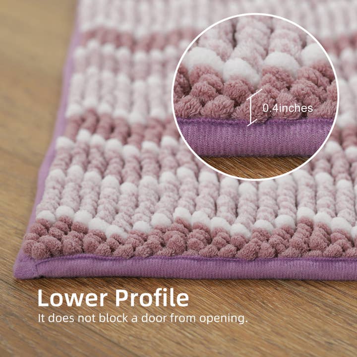 Kasentex – Tapete de banho por atacado – Tapete de Banheiro Macio de Chenille com Design Geométrico Antiderrapante18