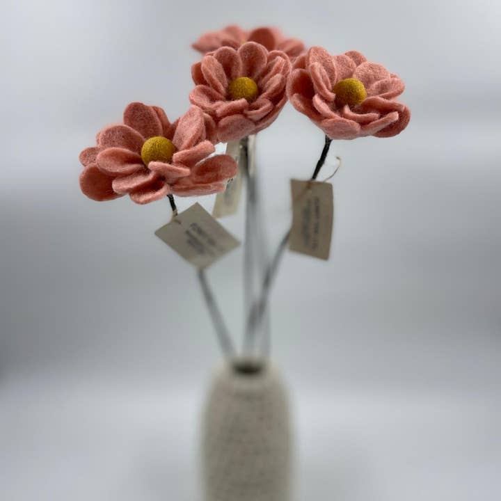 Funky Yak Ltd – wholesale Konstgjorda blommor – Handgjord L. Rosa Blomma Tovad Blomma