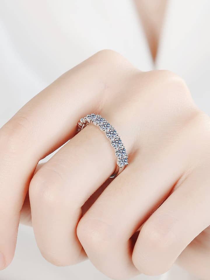 1 Carat Moissanite Half-Eternity Ring for wholesale by Beyond Apparel