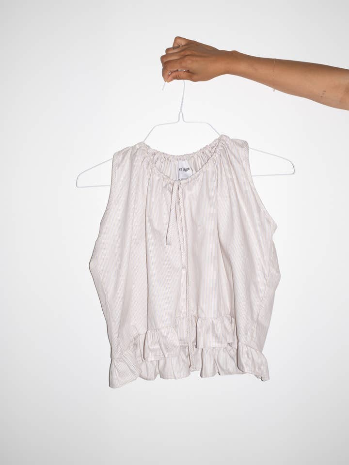 Gari Top in Yellow + Multi Stripe for wholesale by et Tigre