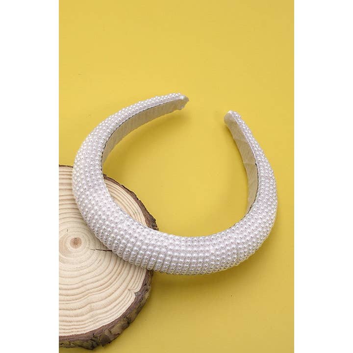 JOSSLYN by wall to wall - Wholesale Fashion Headband - Women's - QUALITY PEARL HEADBAND | 40HB125