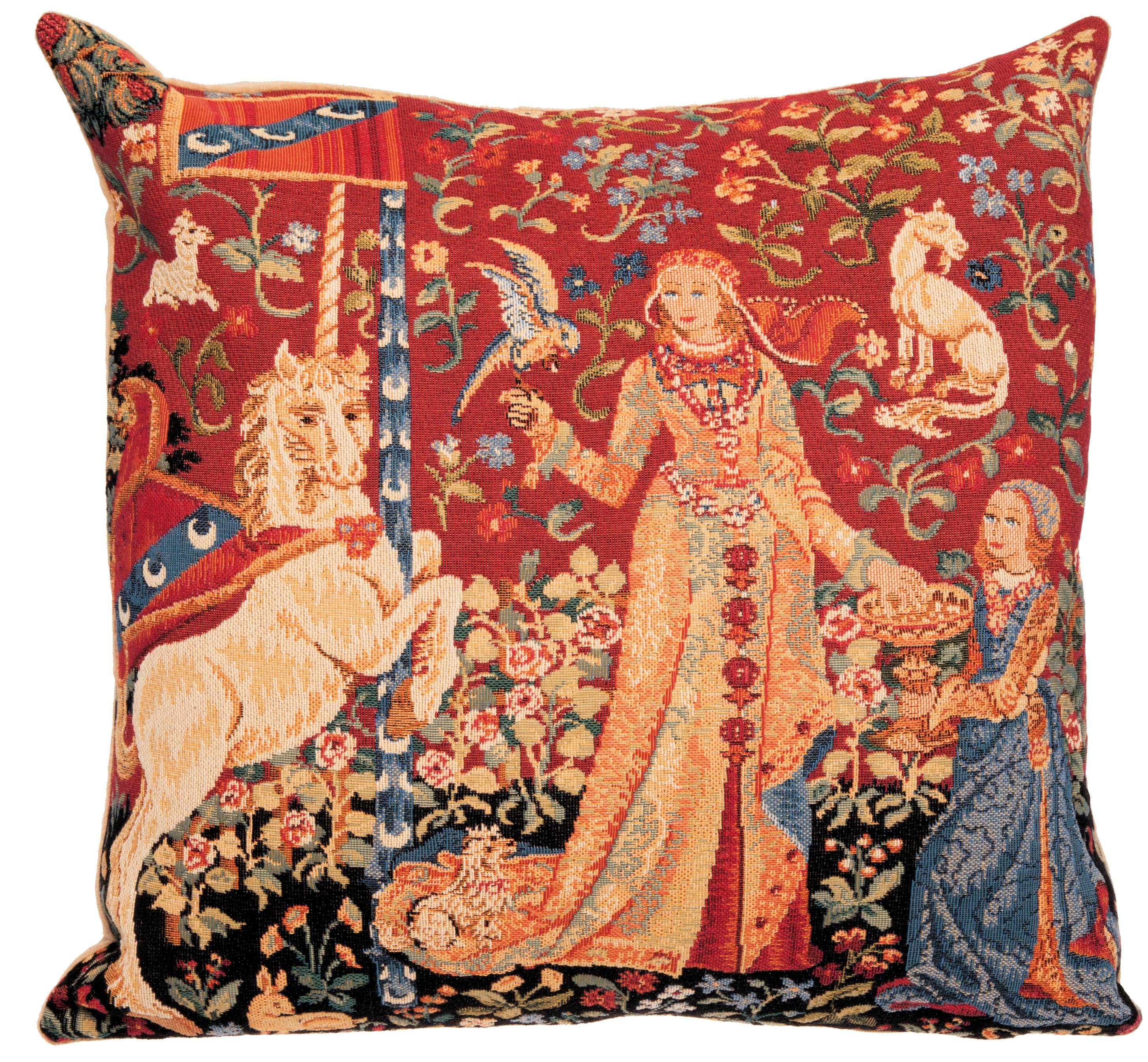 yapatkwa - art of the loom - Wholesale Throw/Decorative Pillow - Medieval Decor | Lady and the Unicorn | Throw Pillow | Taste
