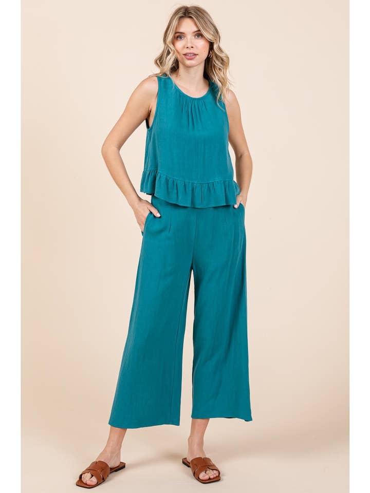 LINNED FLÆSE TANKTOP OG BUKSESÆT for engroshandel hos mittoshop