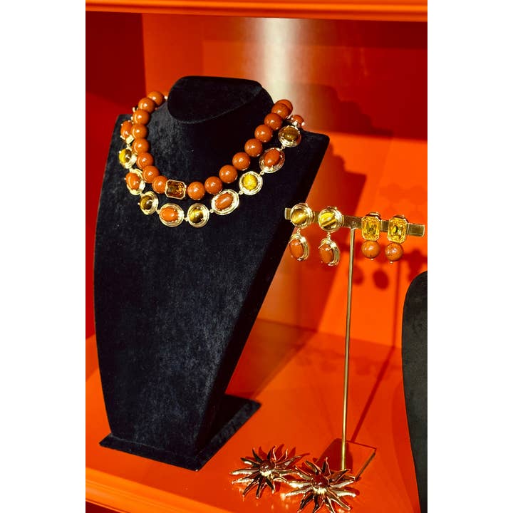 Ninon - Wholesale Beaded/Pearl Necklace - Knidos Kaplangözü Jasper Kolye2