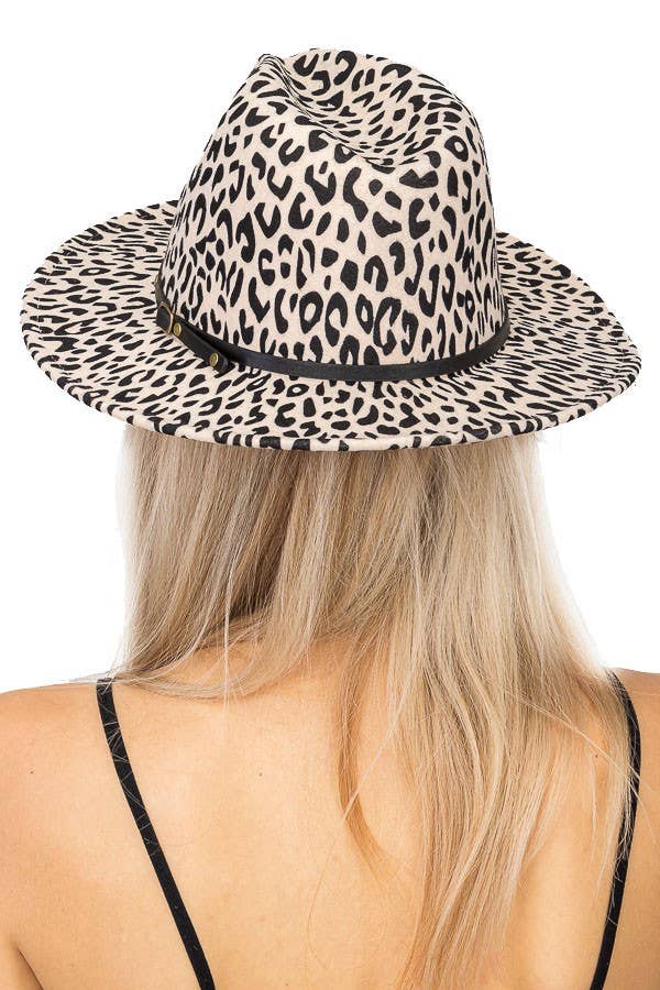 Cap Zone - Wholesale Fedora - Women's - Leopard Red Bottom Fedora15
