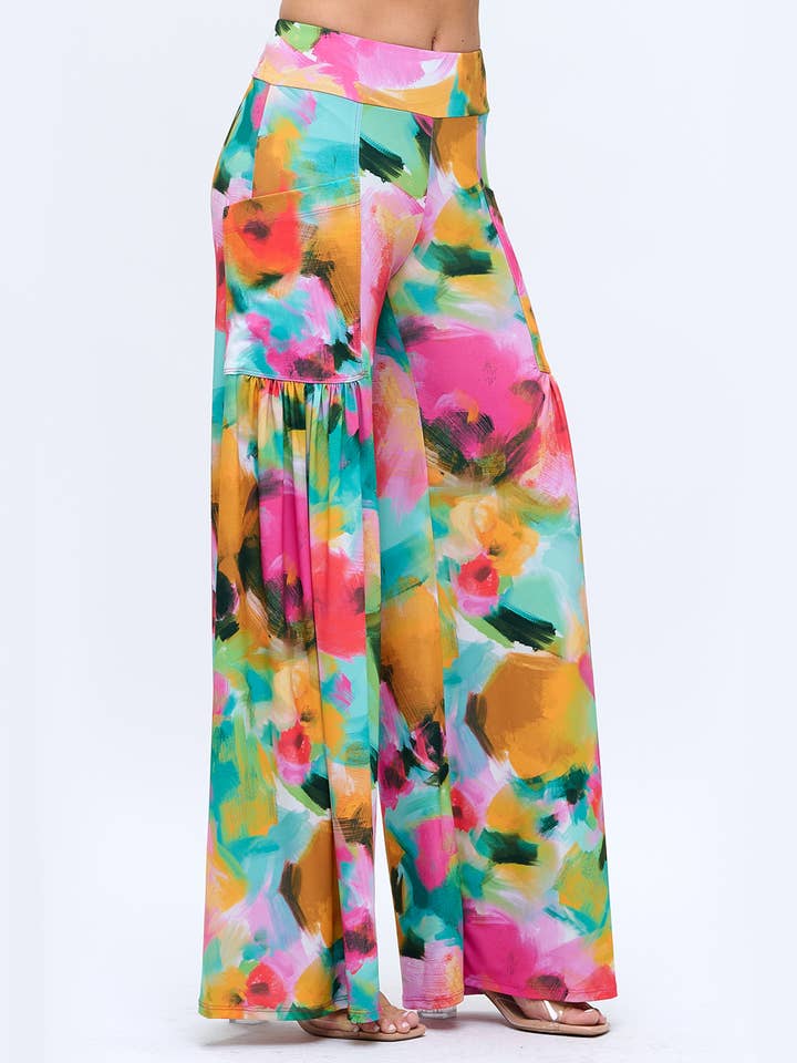 Mönstrad fickbyxa Palazzo för wholesale av 07/2004