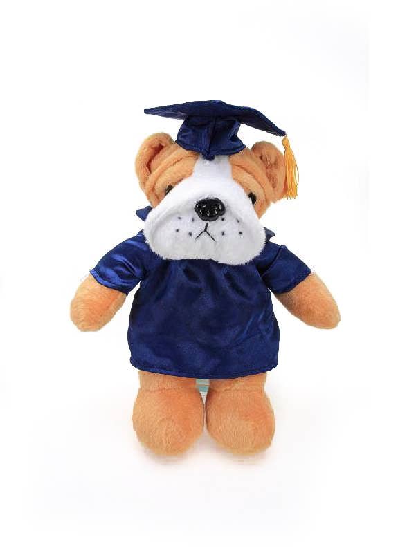 Plushland – Großhandel Kuschel-/Plüschtier – Kind & Baby – Abschluss-Tiere — Bulldog 11" mit individuellem Aufdruck3