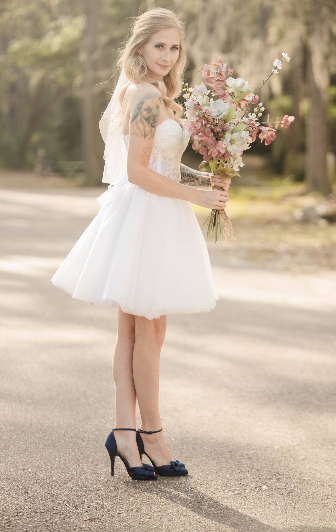 Over the Moon Bridal - Vendita all'ingrosso Velo - Donna - Gomito, velo morbido in rete inglese, 25"1