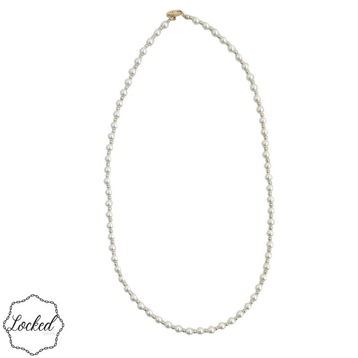 Goud gevuld | Glazen Parel #146 voor wholesale door Locked by Lula 'n' Lee