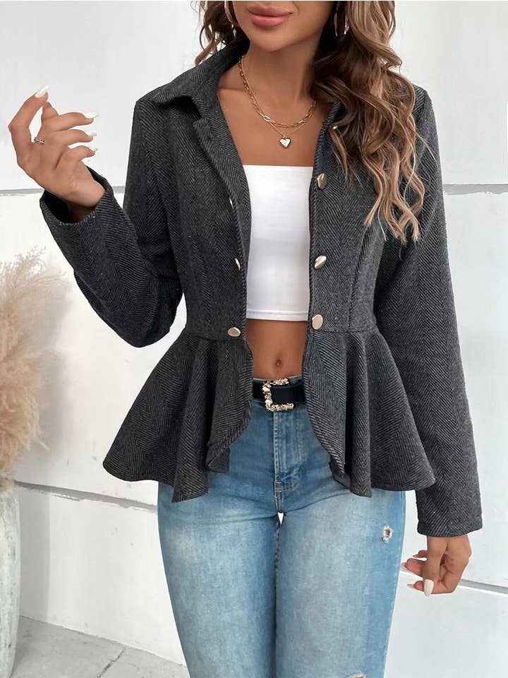 Miss Sparkling - Wholesale Blazer - Women's - Peplum blazer