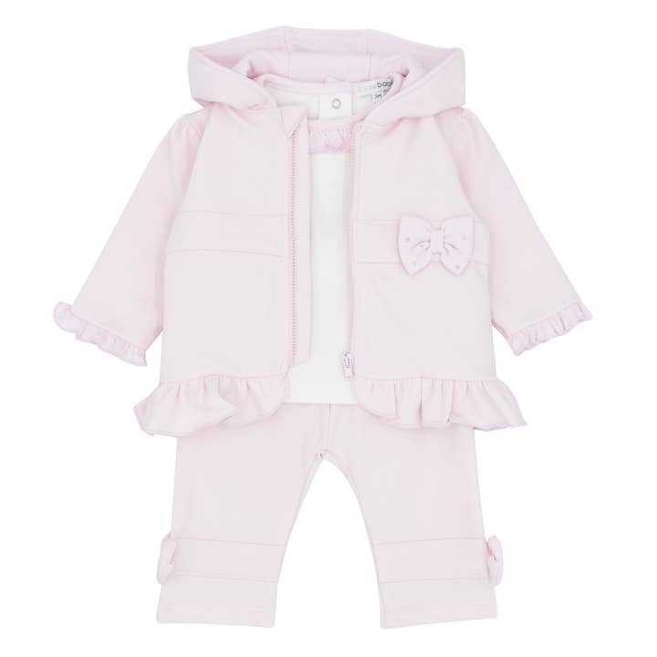 FONTAINE Girls Pink Track Suit With Basic Ivory T for wholesale by Blues Baby
