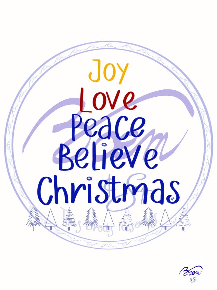 Biglietto natalizio - Joy Love per la vendita all'ingrosso da parte di BOĒM & SEA