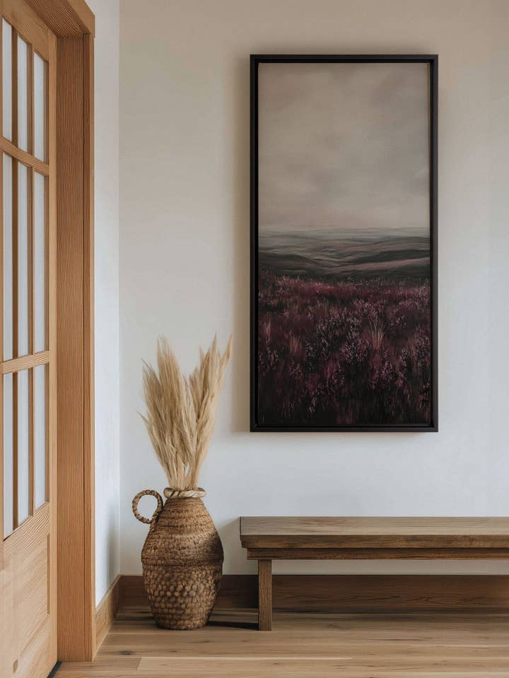 PURPLE STILLNESS, oeuvre sur toile imprimée pour la vente par Oleka Canvas