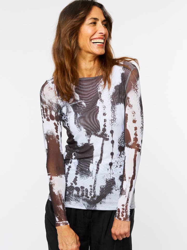 Echoes - Florence Double Sheer Top for wholesale by AMB Designs