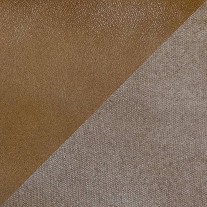 Cobbler Leather Canvas Pouf for wholesale on Faire5