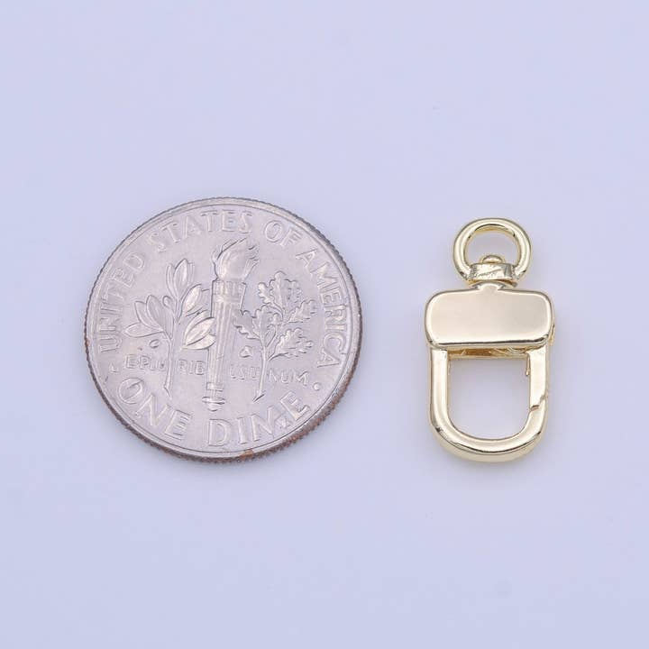 Aim Eternal – wholesale Clasp – Small Gold Swivel Parrot Snap Push Gate Clasps Closure For Jewelry Making | K-2482