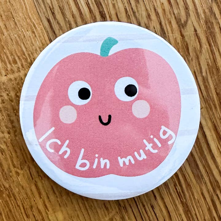 StudioSonna – wholesale Nål och knapp för kavajslag – Knapp Stift Jag är modig Äpple0