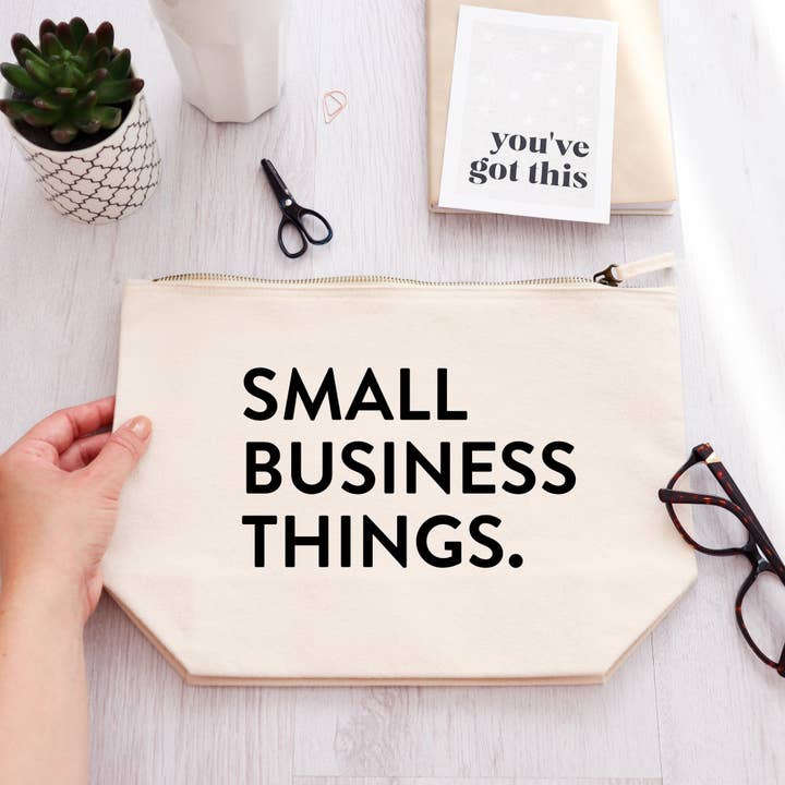 Small Business Things Tasche mit Reißverschluss für den Großhandel von Word Up Creative