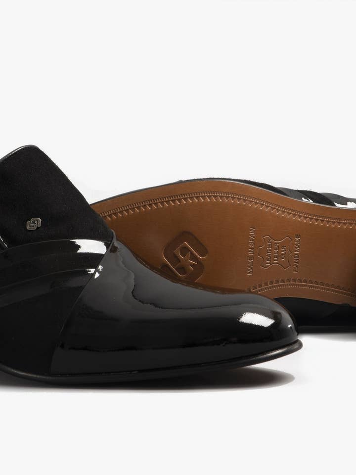 Club Cubano - Vendita all'ingrosso Oxford - Uomo - Scarpe con tacco cubano in pelle verniciata da uomo PABLO nere4