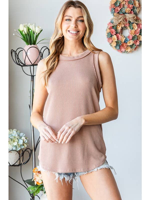 HEIMISH - Vendita all'ingrosso Canotta - Donna - TOP URBANO A COSTINE SENZA MANICHE ET7276-113