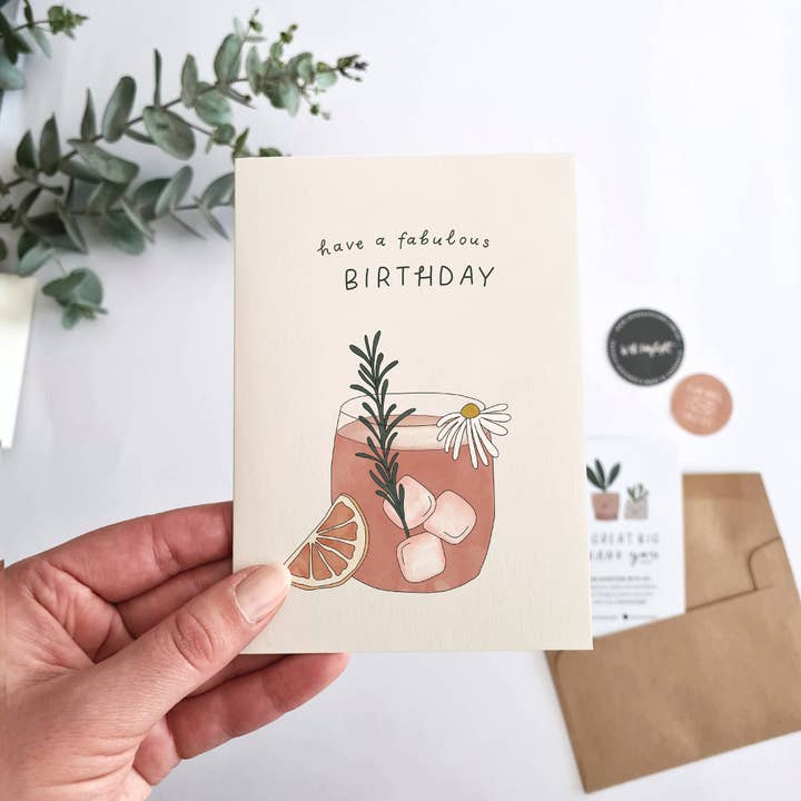 In the Daylight - Wholesale Birthday card - NEW Birthday Cocktail Greeting Card2