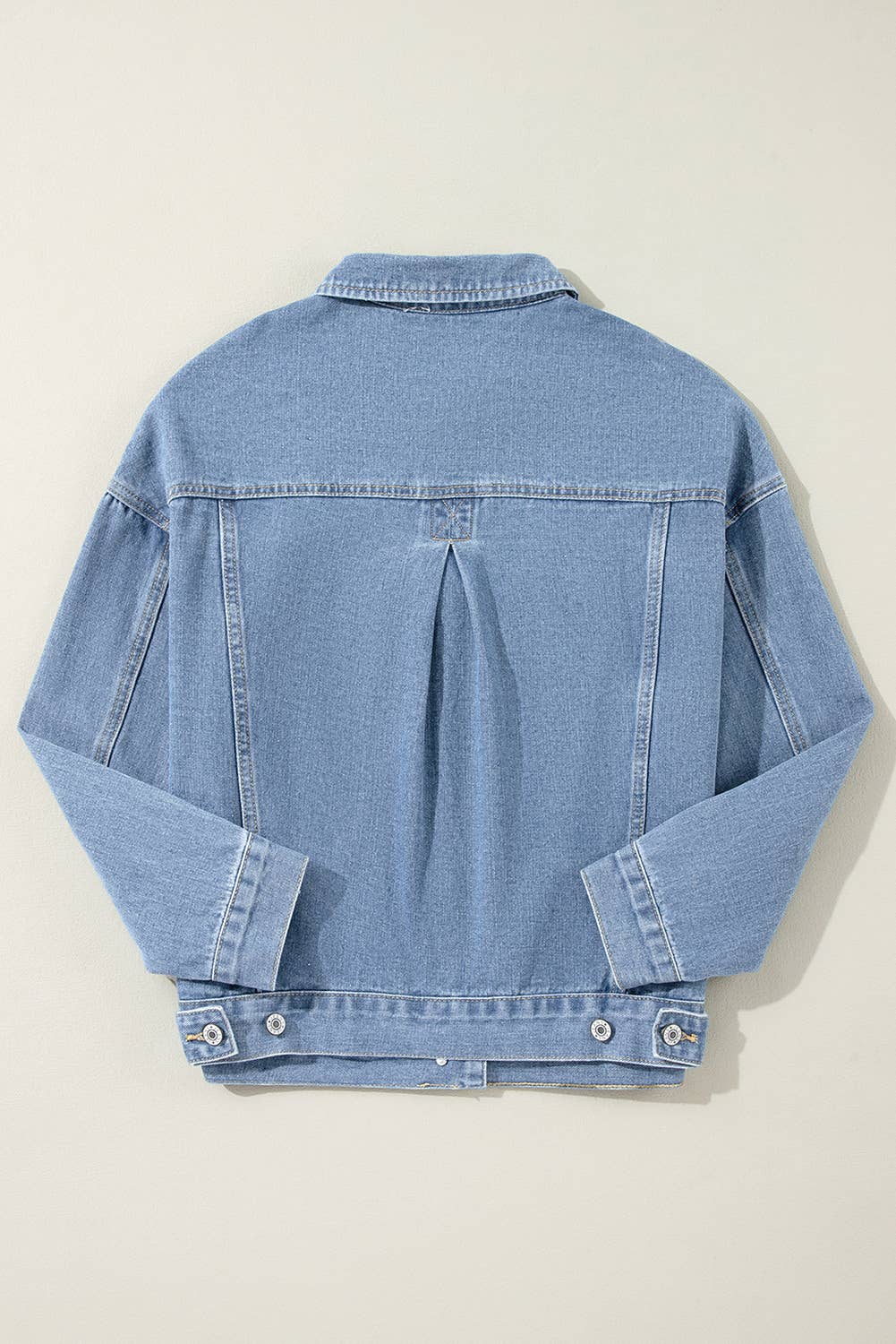 66DISCO - Wholesale Denim Jacket - Women's - Stripe Washed Oversize Pocketed Denim Jacket (S-XL)15