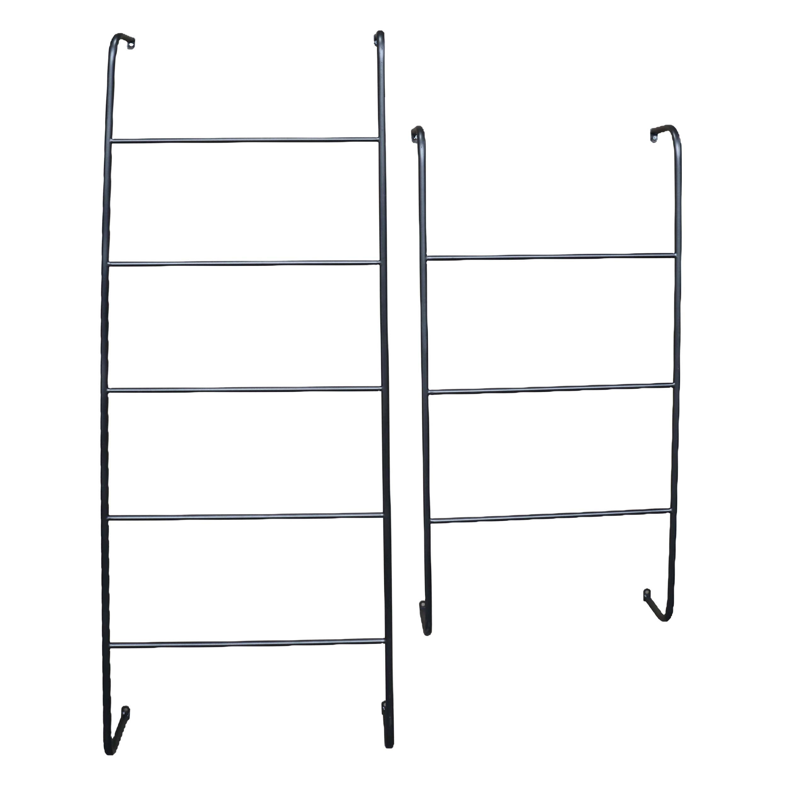 VIP Home & Garden - Wholesale Wall Mounted Shelf - Metal 59" Black Ladder Wall Decor Set of 20