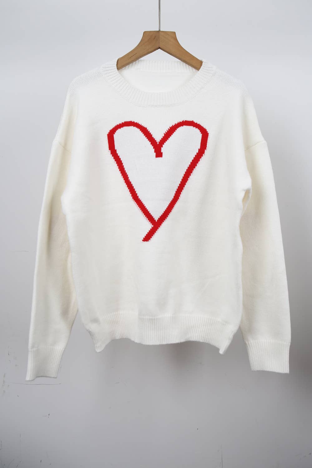 Hope & Sunshine - Wholesale Knit Sweater - Women's - Valentine's Heart Pullover Sweater4