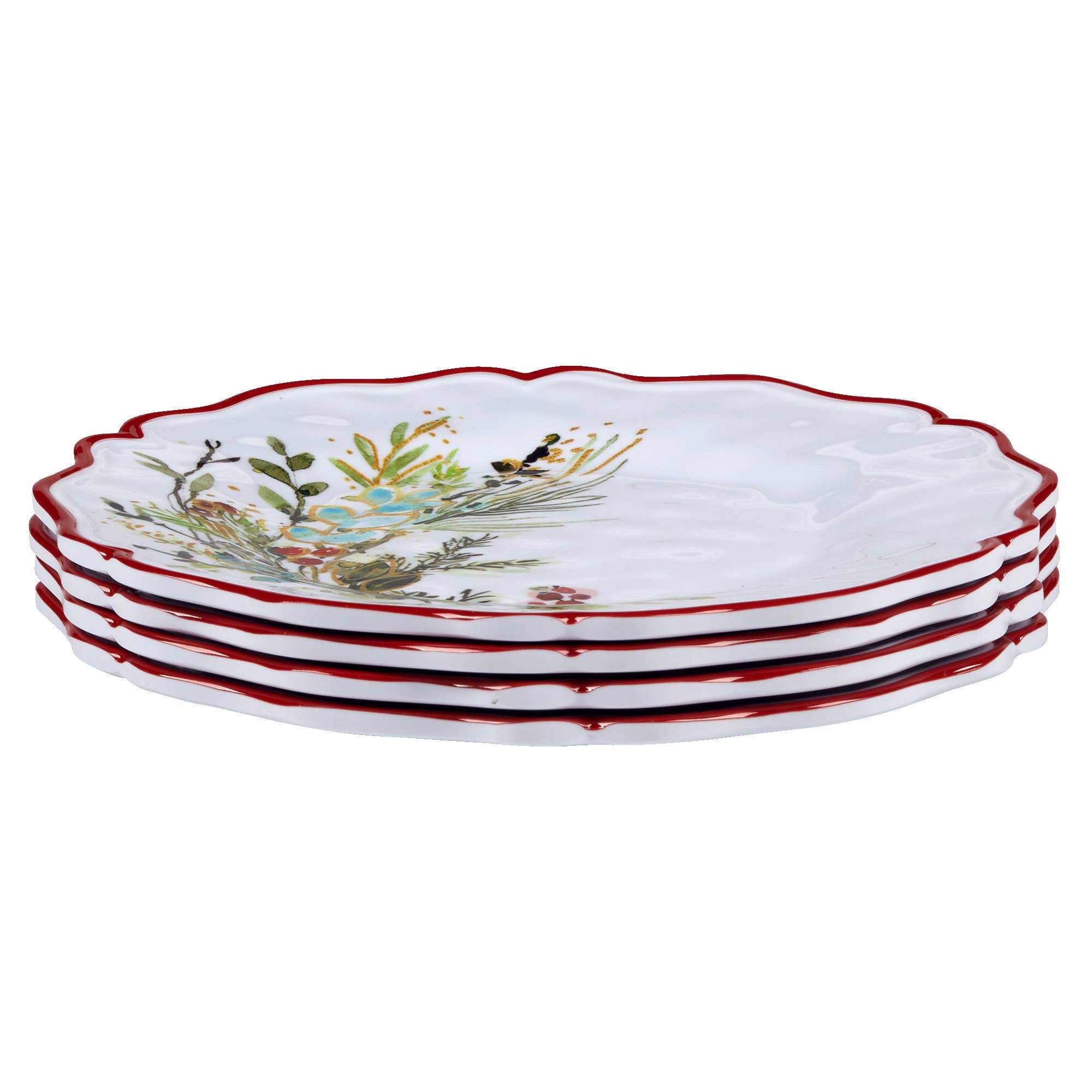 Certified International - Wholesale Salad Plate - Christmas Gatherings Melamine  Salad Plate 9in2