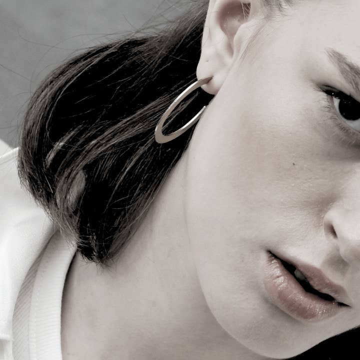 Dansk Copenhagen - Wholesale Hoop Earrings - Alaya Organic Hoop Earring Gold Plating1