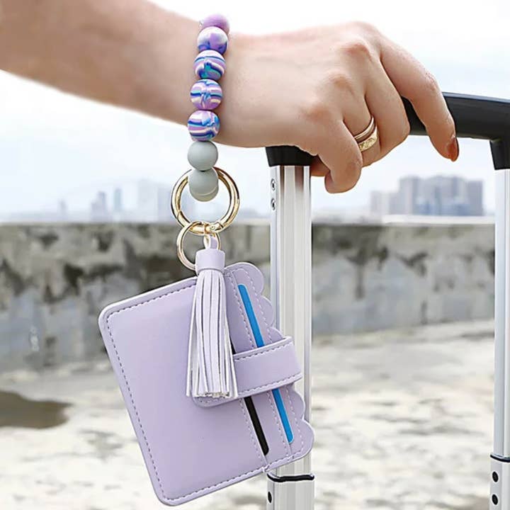 Mavi Bandz - Wholesale Keychain Bracelet - Wallet Wristlet Silicone Bead Tassel Keychains Women Girls3