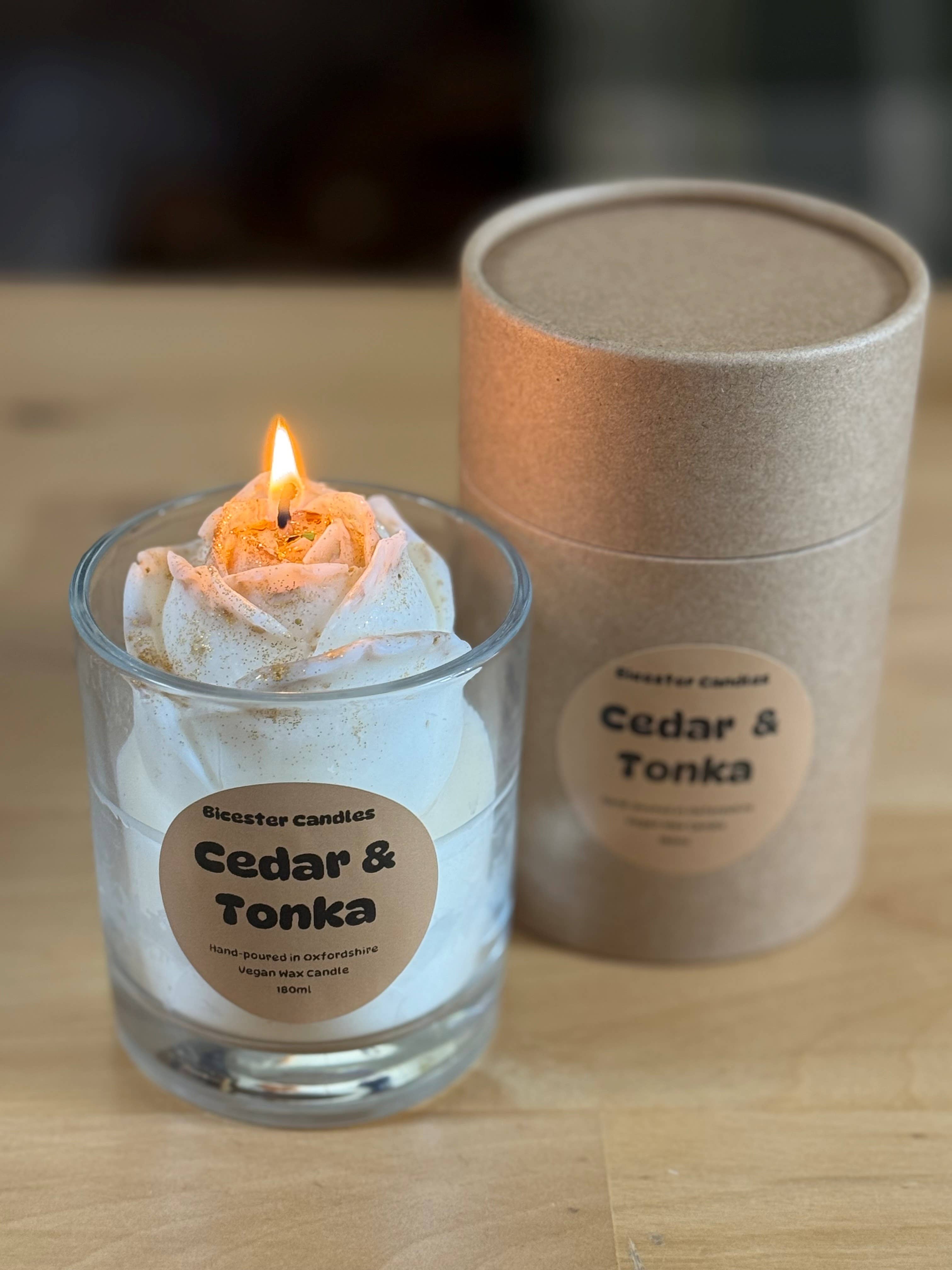 Bicester Candles - Wholesale Jar/Filled Candle - Rose Glass Candle4