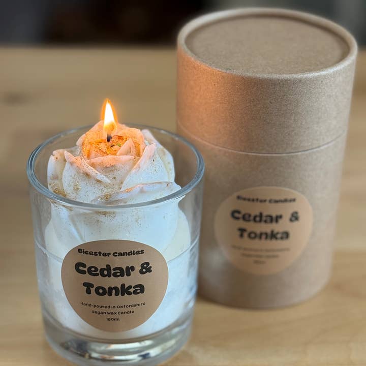 Bicester Candles - Wholesale Jar/Filled Candle - Rose Glass Candle4