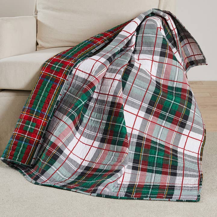 Levtex Home - Wholesale Throw Blanket - Spencer Plaid Quilted Throw