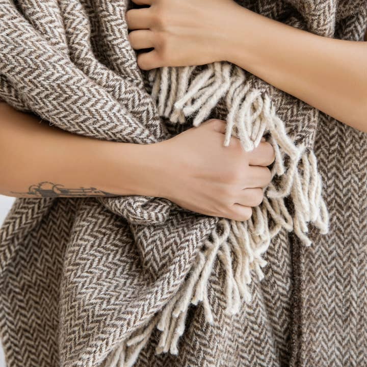 Coperta in Lana Ladira – Marrone per la vendita all'ingrosso da parte di DNZ Textiel B.V.