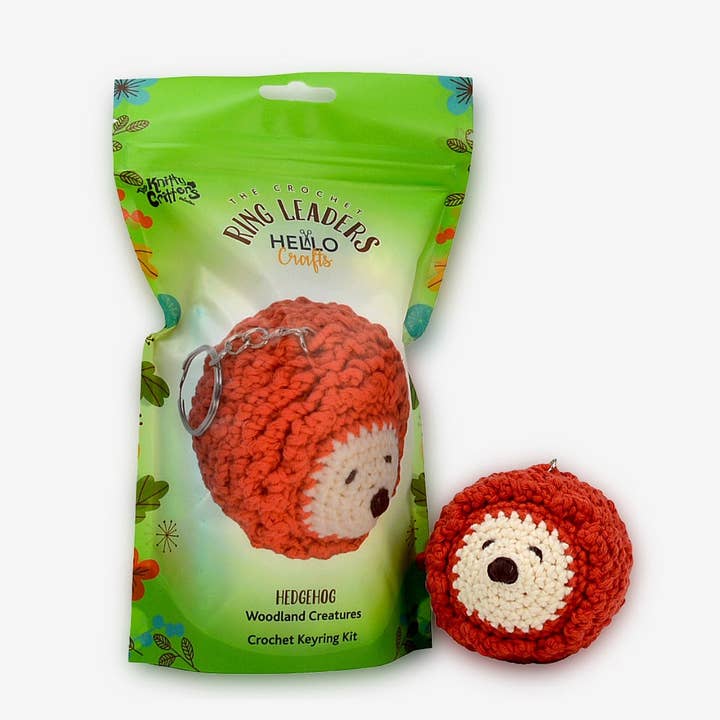 Ringleaders Keyring Crochet Kit - Woodland - Hedgehog for wholesale by Creative World of Crafts