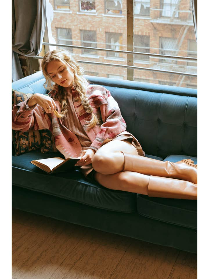 Blu Pepper - Wholesale Jacket - Women's - TRIBAL PRINT BUTTON DOWN SHACKET7