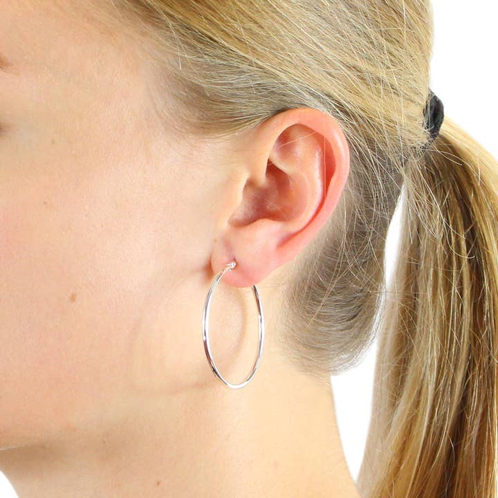 Heartbreaker designd by Drachenfels – wholesale Hoop earrings – Style & Go silver creoles with a diameter of 40 mm2