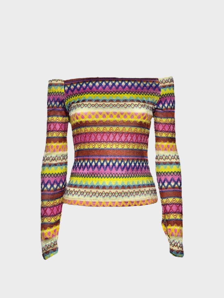 lucas giordani – wholesale Stickad topp - Dam – Elegant Off-Shoulder Tröja – Handskärmar Med Hål För Fingrarna