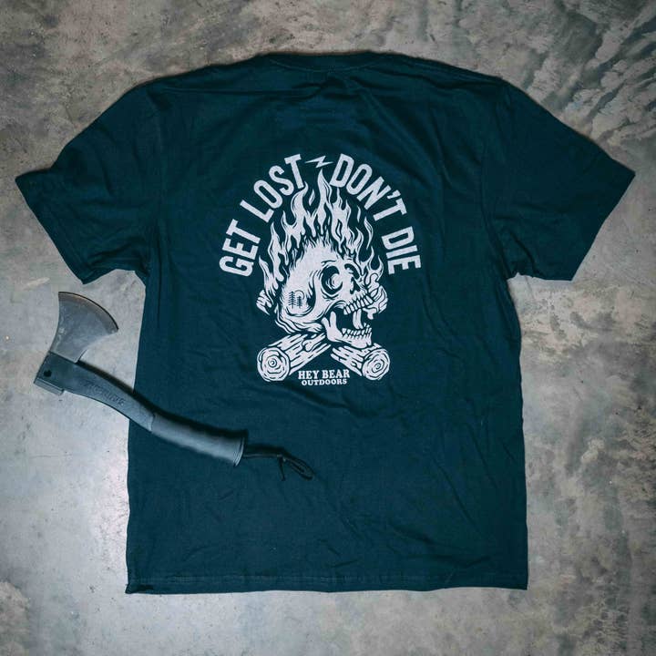 Hey Bear Outdoors - Wholesale T-Shirt (Graphic) - Unisex - Get Lost • Don't Die - Backcountry, Hiking, Camping T-Shirt5