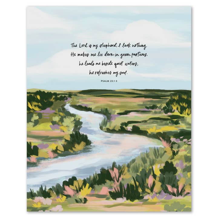 River Psalm Art Print for wholesale by Selah Paper