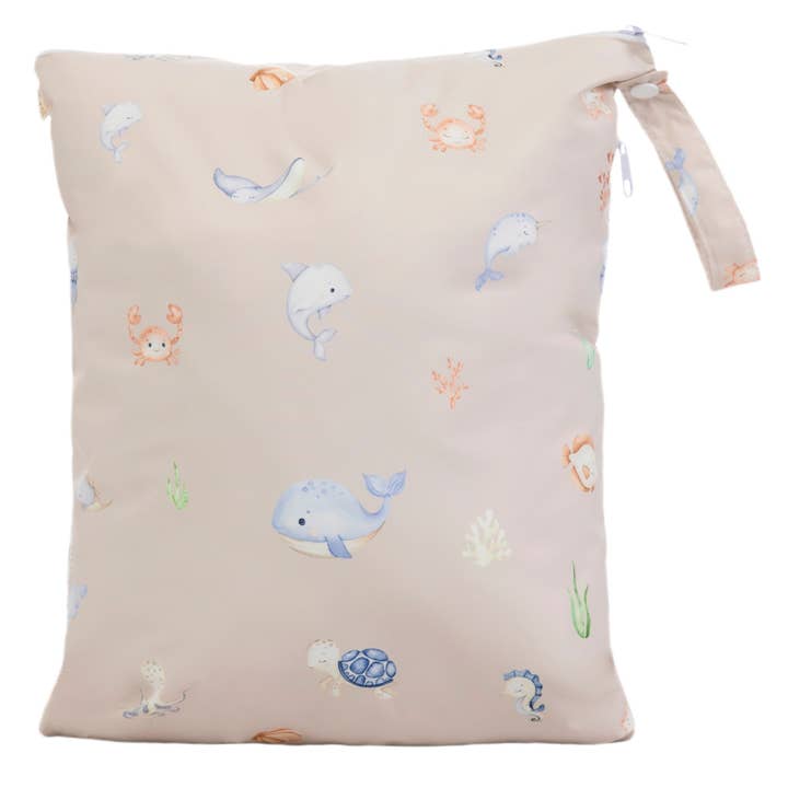 Ali+Oli - Vente Sac étanche - Enfant et bébé - Sac humide/sec à double compartiment avec poche en mesh (Sous-marin)3